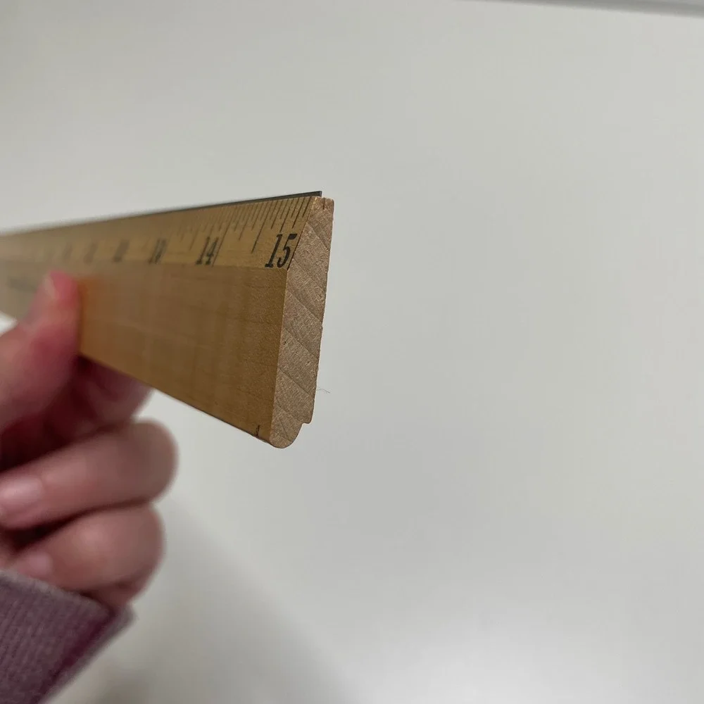Westcott 15 Inch Wood Ruler with Metal Edge R501-15 Made in USA Vintage Style